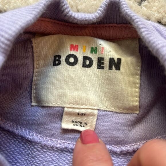 mini Boden pullover sweatshirt sz 4-5Y - Picture 4 of 6